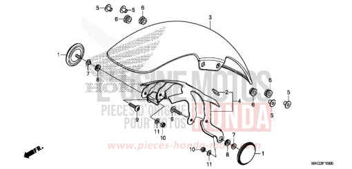 KOTFLUEGEL, VORNE CMX500AH de 2017